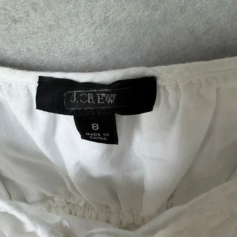 J.Crew Cinched-Waist Top Lightweight 100% Cotton Regency Cottagecore Puff Sleeve